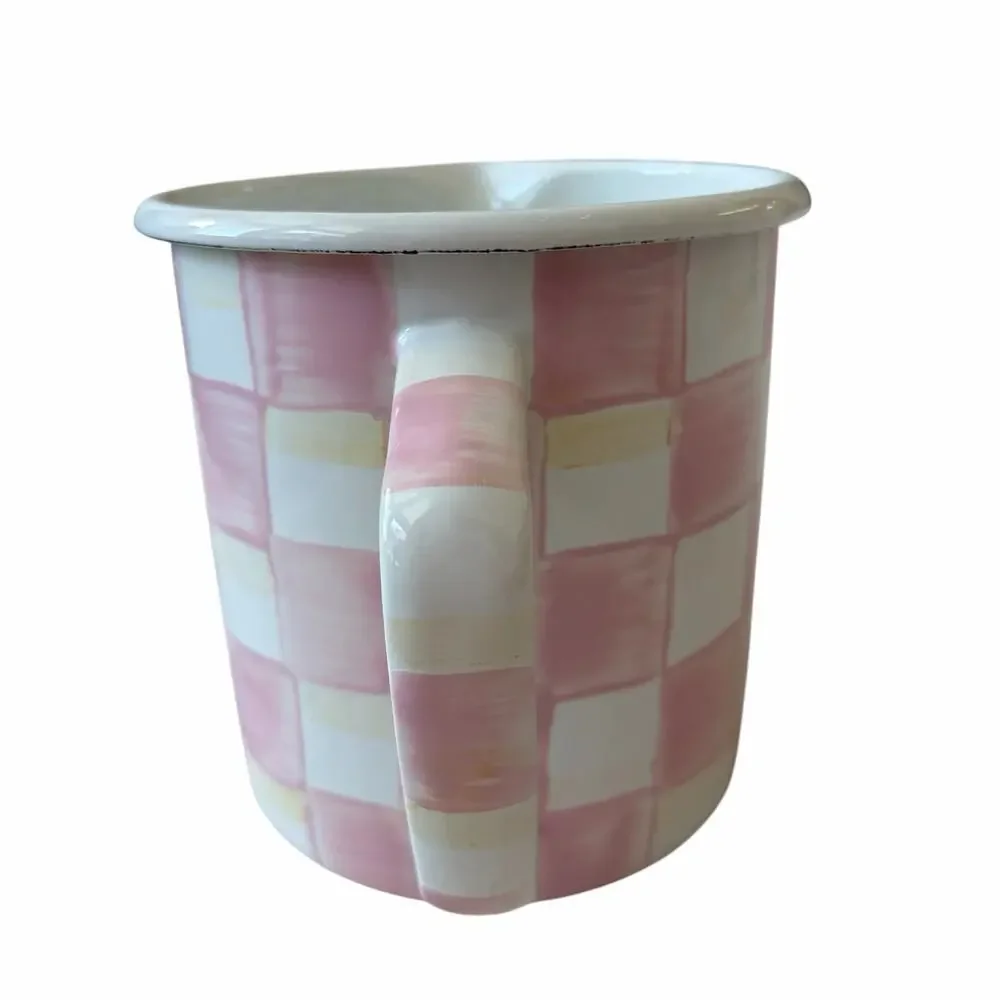 MacKenzie-Childs Rosy Check 7 Cup Measuring Cup Hand Painted New
